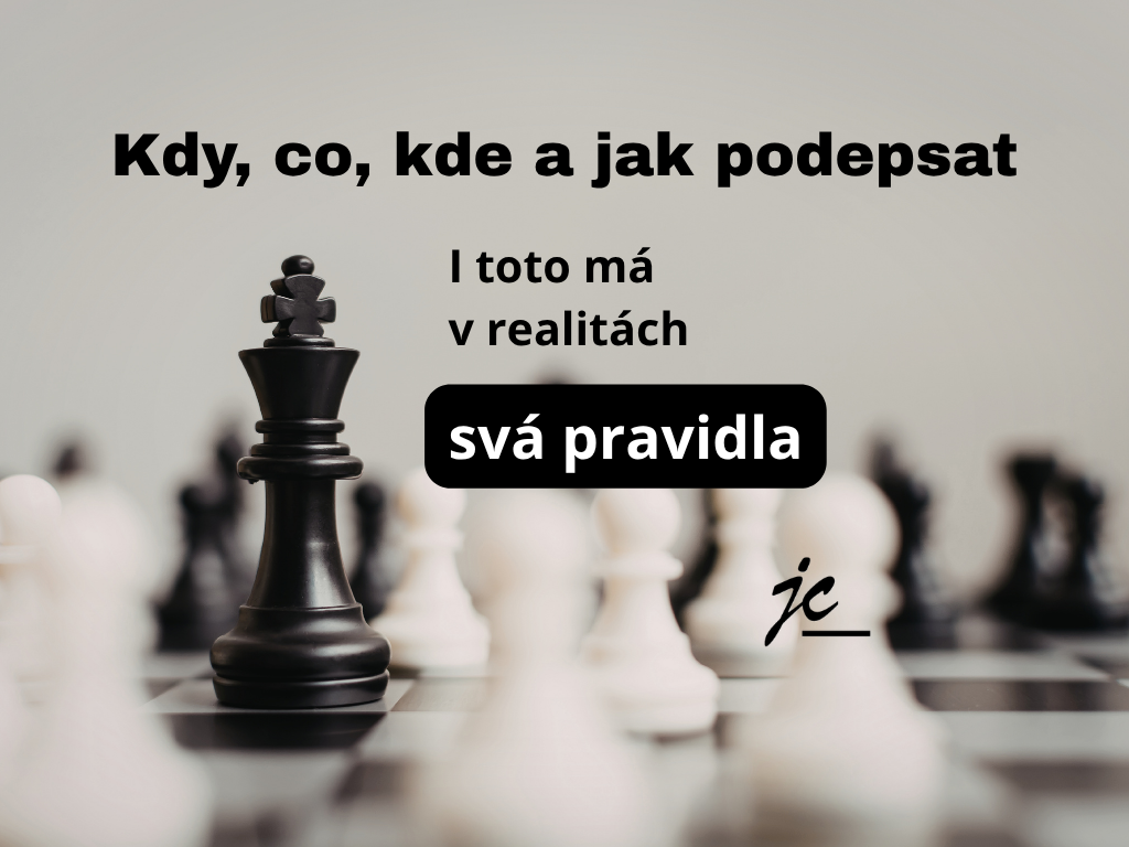 Podpis smlouvy při koupi nemovitosti